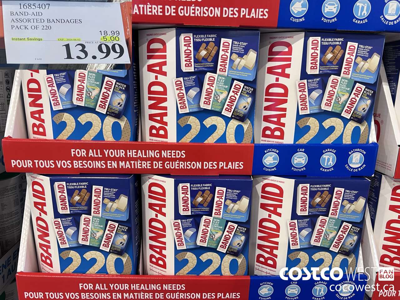 1685407 BAND-AID ASSORTED BANDAGES PACK OF 220 ($5.00 INSTANT SAVINGS EXPIRES ON 2024-06-02) $13.99