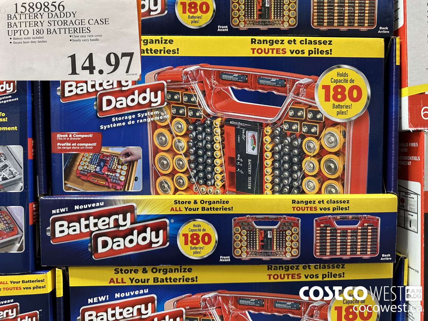 1589856 BATTERY DADDY BATTERY STORAGE CASE UP TO 180 BATTERIES $14.97