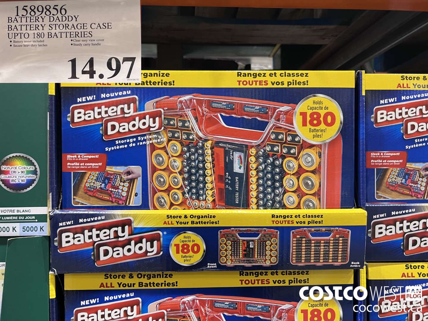 1589856 BATTERY DADDY BATTERY STORAGE CASE UP TO 180 BATTERIES $14.97