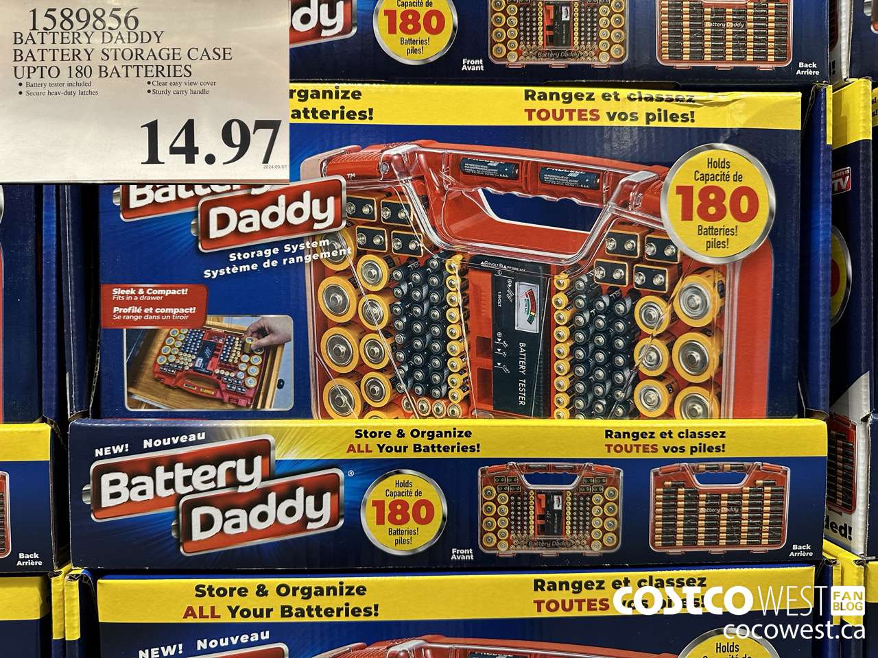 1589856 BATTERY DADDY BATTERY STORAGE CASE UP TO 180 BATTERIES $14.97