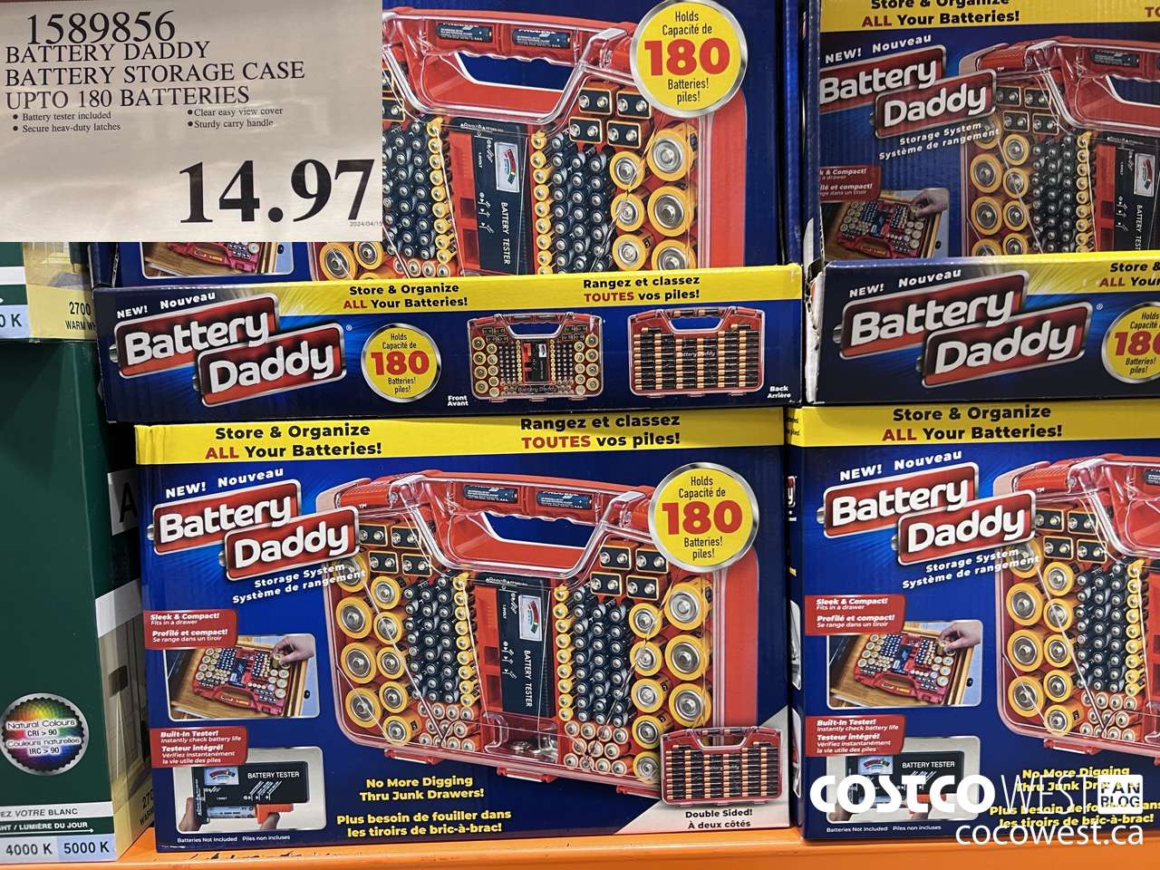 1589856 BATTERY DADDY BATTERY STORAGE CASE UP TO 180 BATTERIES $14.97