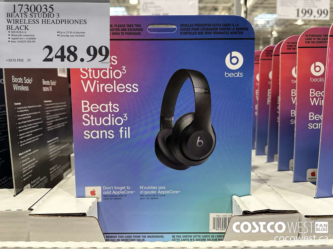 1730035 BEATS STUDIO 3 WIRELESS HEADPHONES BLACK $248.99