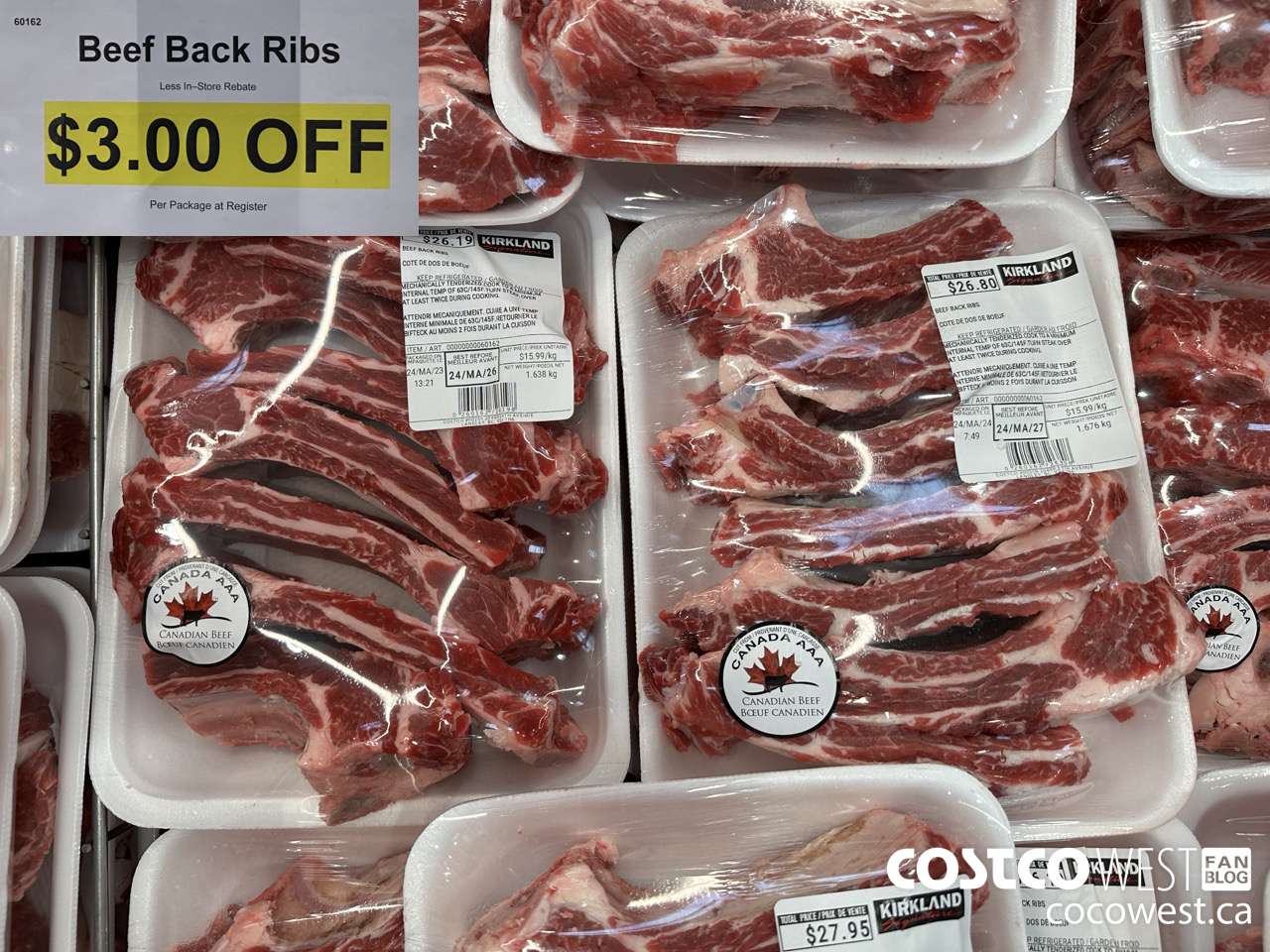 60162 BEEF BACK RIBS ($3.00 INSTANT SAVINGS)