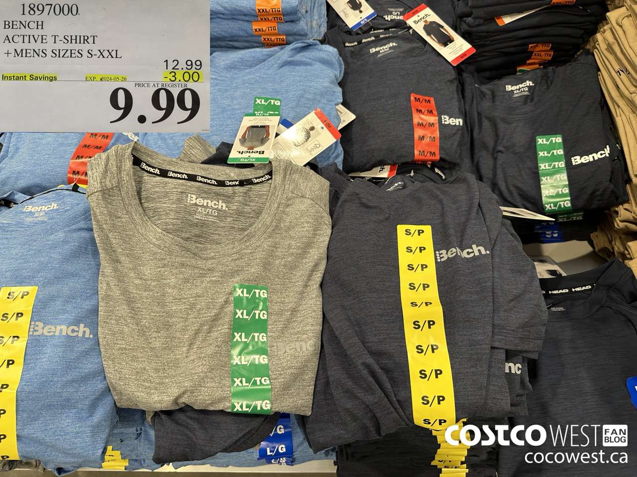 1897000 BENCH ACTIVE T-SHIRT MENS SIZES S-XXL ($3.00 INSTANT SAVINGS EXPIRES ON 2024-05-26) $9.99