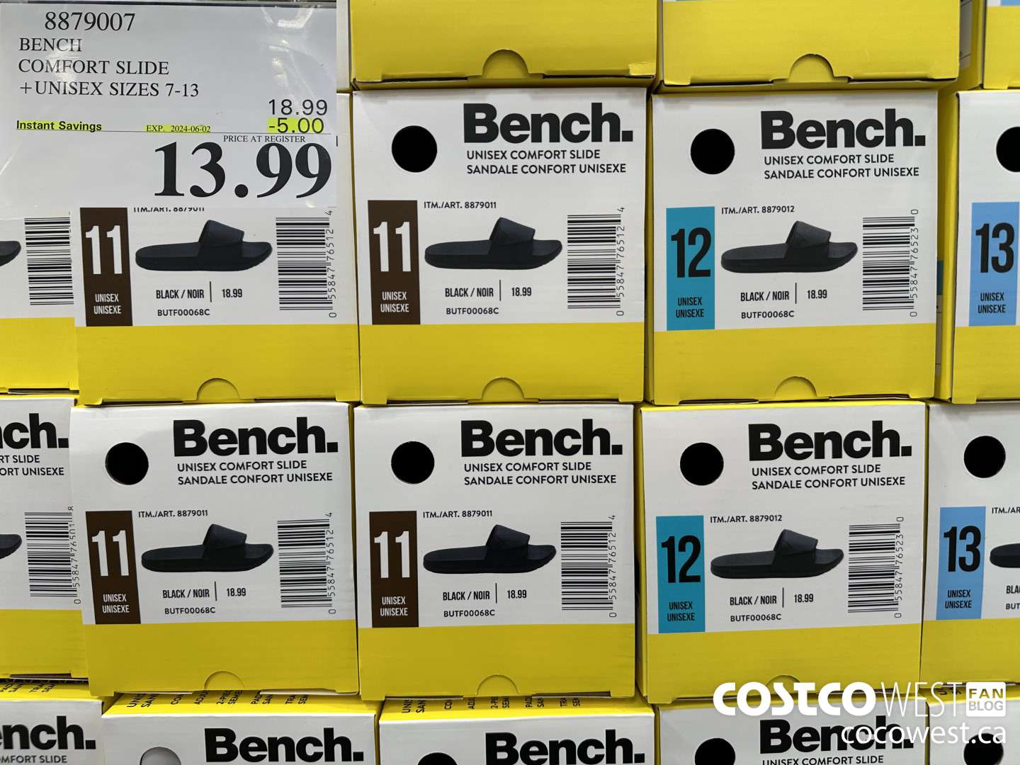 8879007 BENCH COMFORT SLIDE UNISEX SIZES 7-13 ($5.00 INSTANT SAVINGS EXPIRES ON 2024-06-02) $13.99