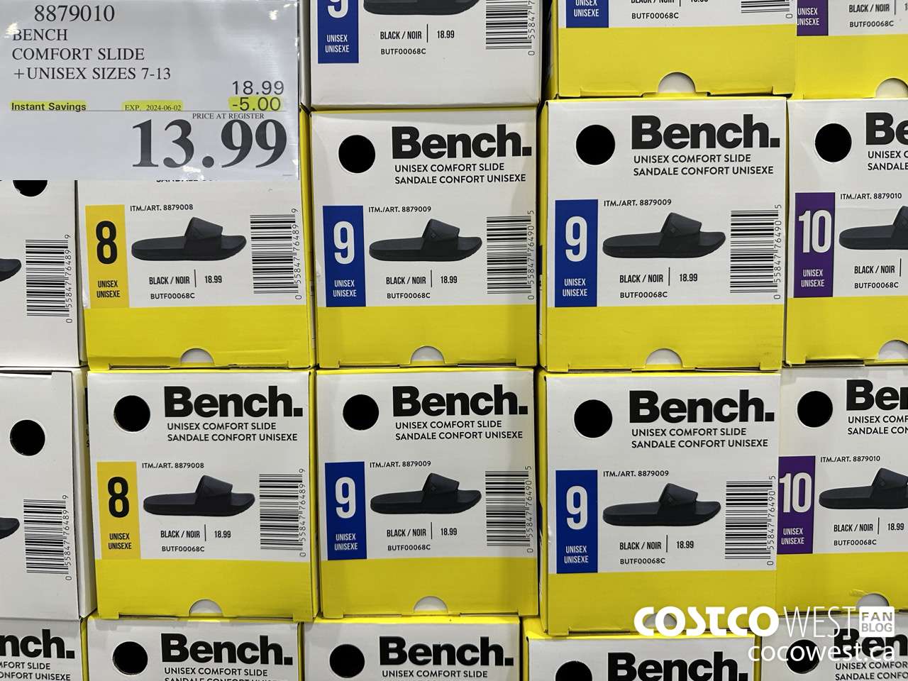8879010 BENCH COMFORT SLIDE UNISEX SIZES 7-13 ($5.00 INSTANT SAVINGS EXPIRES ON 2024-06-02) $13.99