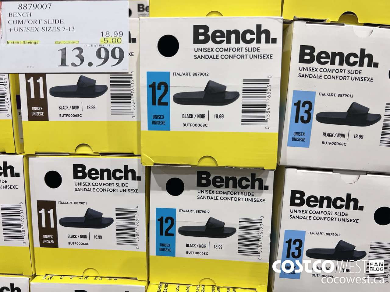 8879007 BENCH COMFORT SLIDE UNISEX SIZES 7-13 ($5.00 INSTANT SAVINGS EXPIRES ON 2024-06-02) $13.99