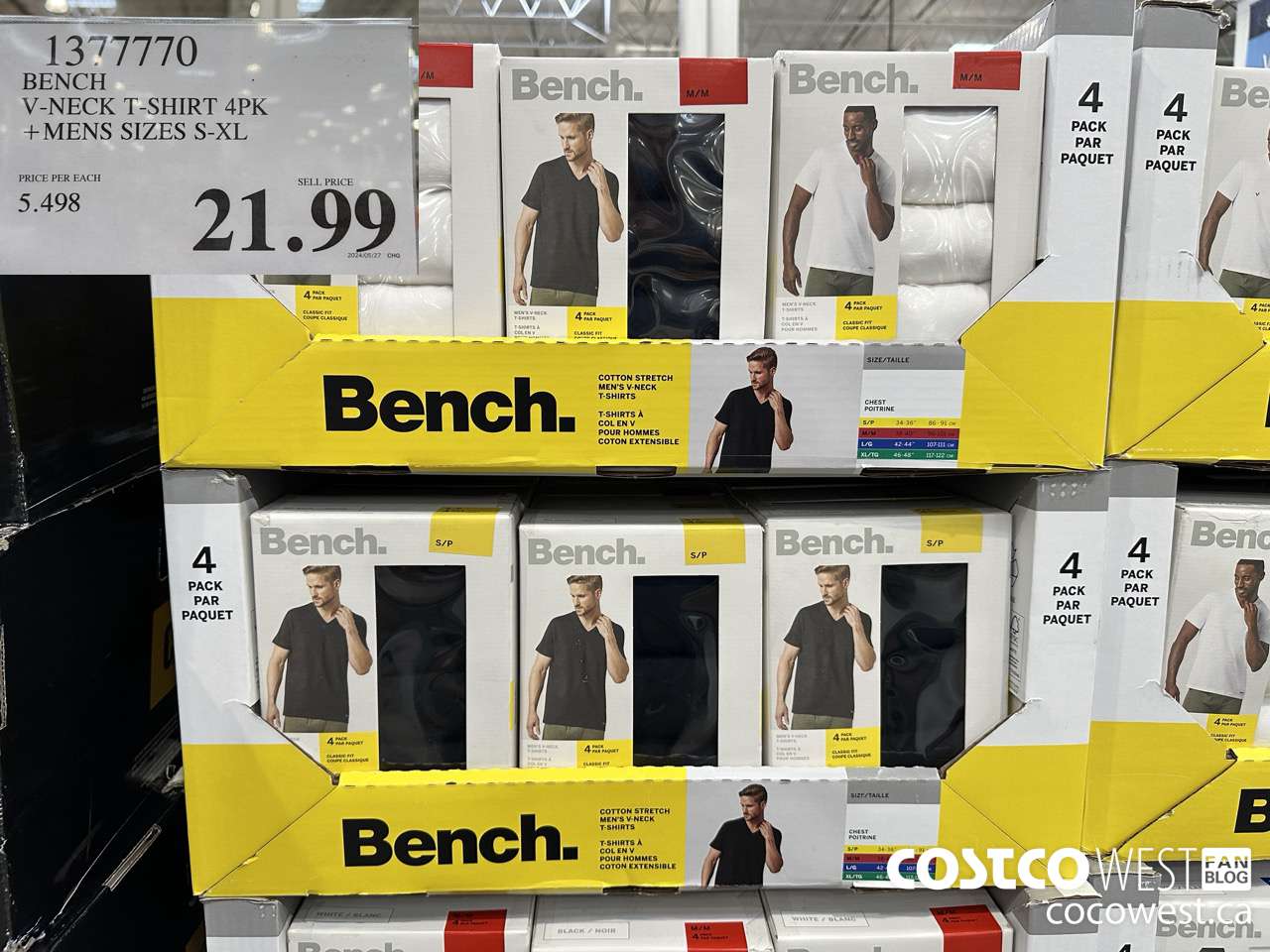 1377770 BENCH V-NECK T-SHIRT MENS SIZES S-XL $21.99