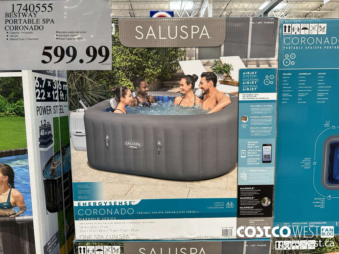 1740555 BESTWAY PORTABLE SPA CORONADO $599.99