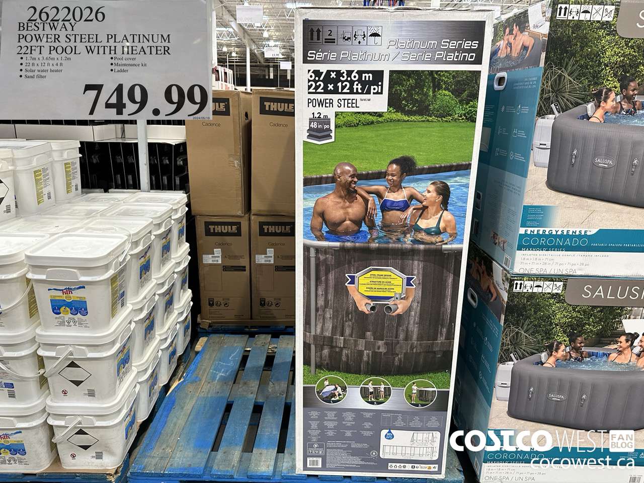 2622026 BESTWAY POWER STEEL PLATINUM 22FT POOL WITH HEATER $749.99