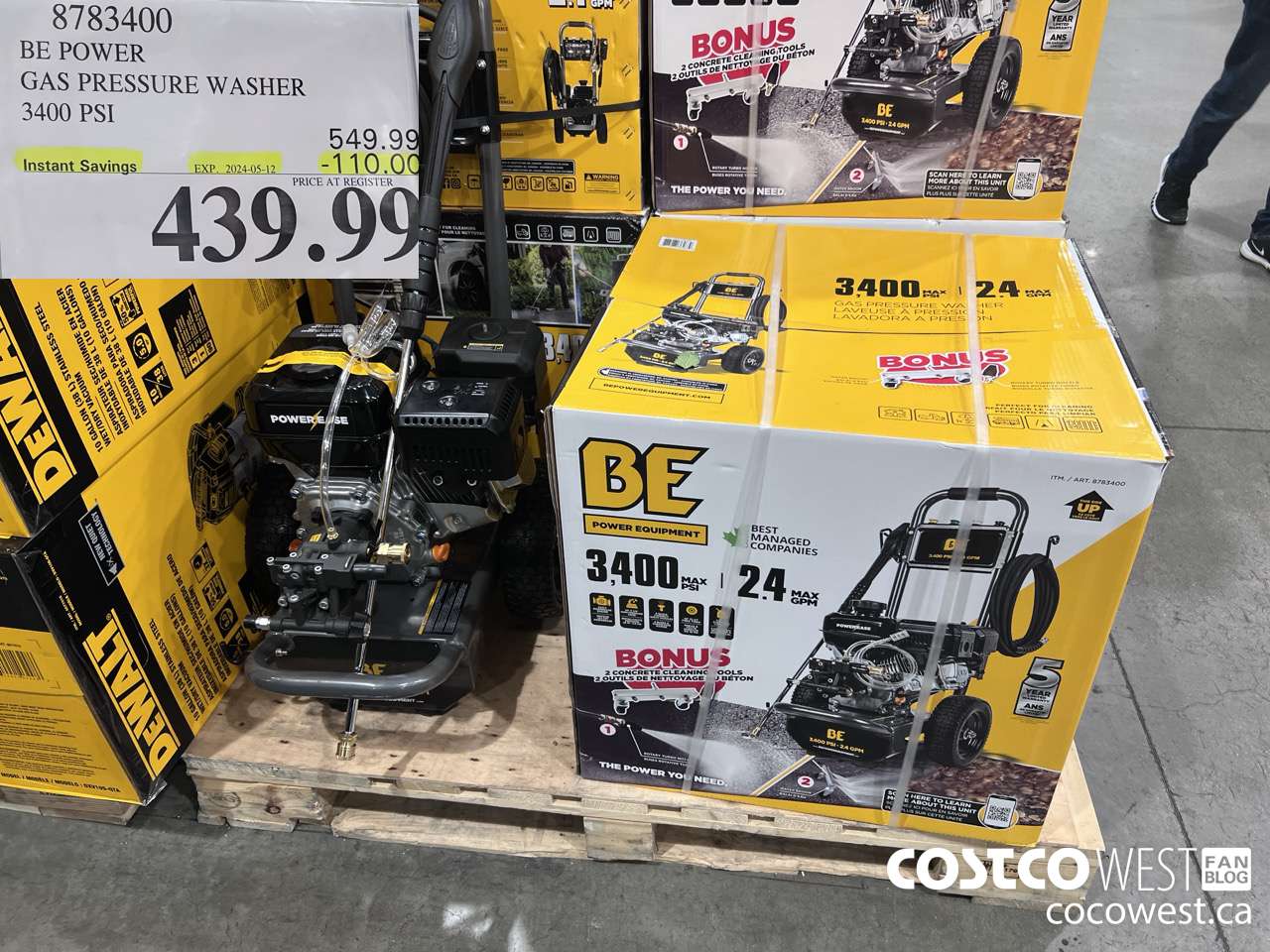 8783400 BE POWER PRESSURE WASHER 3400 PSI ($110.00 INSTANT SAVINGS EXPIRES ON 2024-05-12) $439.99