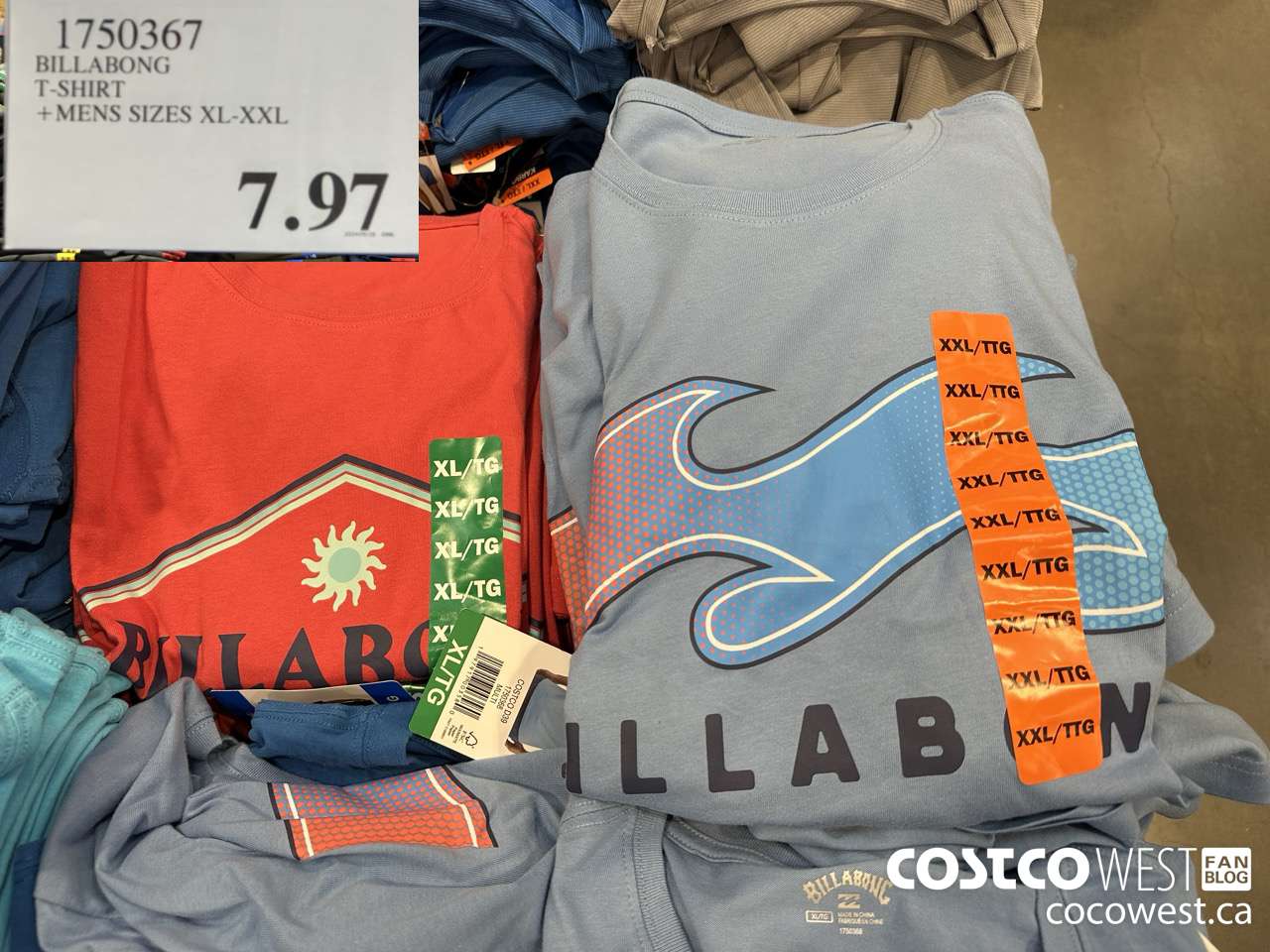 1750367 BILLABONG T-SHIRT MENS SIZES XL-XXL $7.97