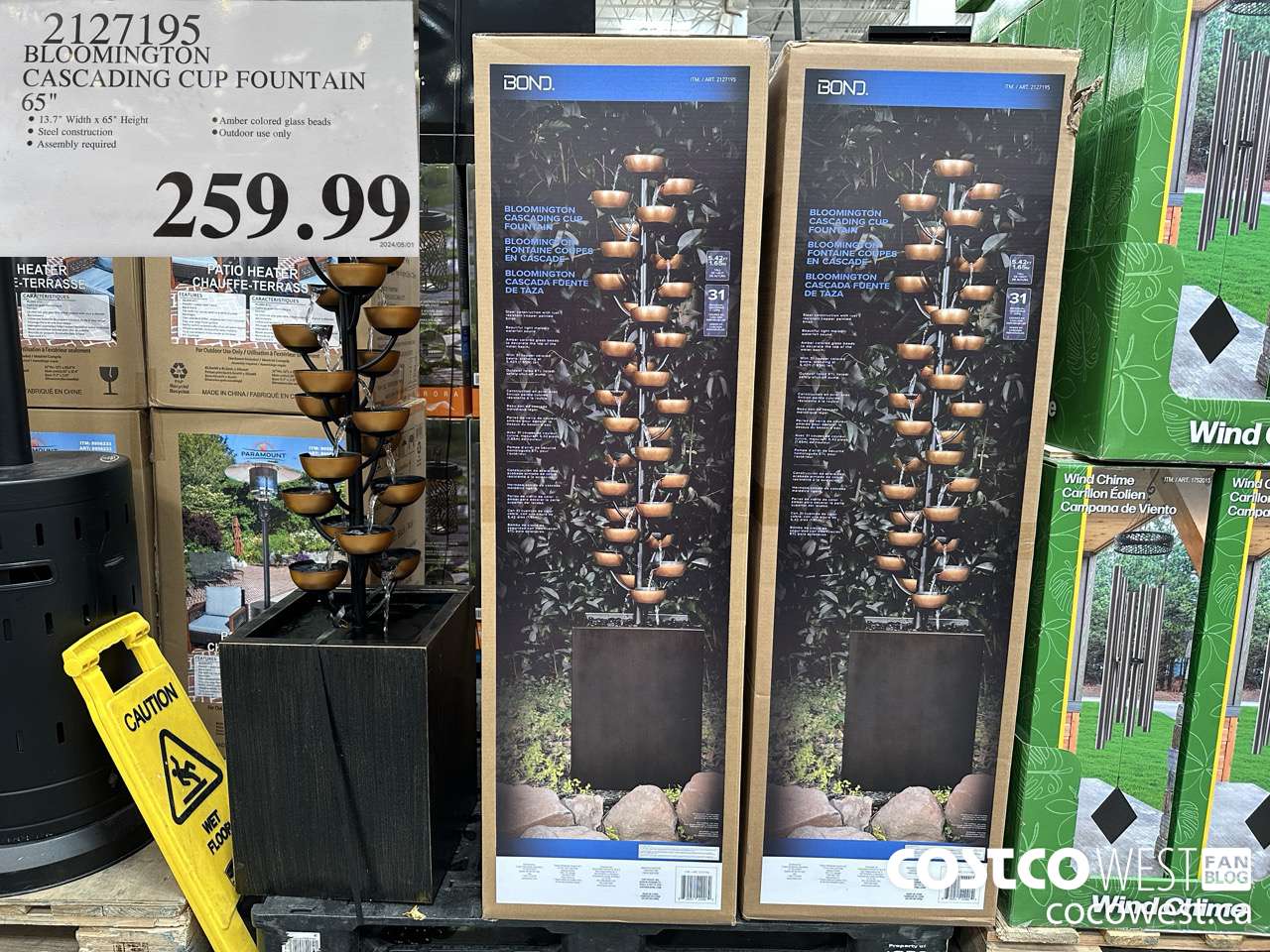 Costco Spring 2024 Seasonal Aisle Superpost Patio Garden Golf   BLOOMINGTON CASCADING CUP FOUNTAIN 65 20240522 165752 