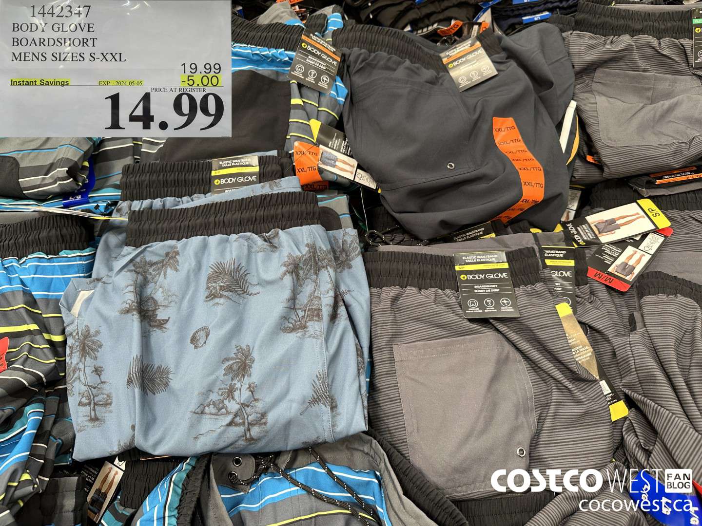 1442347 BODY GLOVE BOARDSHORT MENS SIZES S-XXL ($5.00 INSTANT SAVINGS EXPIRES ON 2024-05-05) $14.99