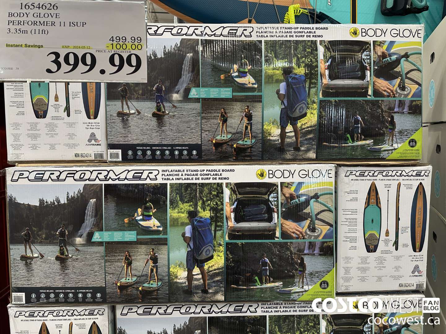 1654626 BODY GLOVE PERFORMER 11 ISUP 3.35M (11FT) ($100.00 INSTANT SAVINGS EXPIRES ON 2024-05-12) $399.99