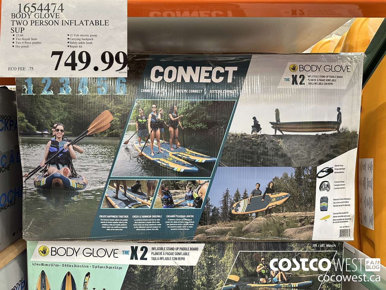 1654474 BODY GLOVE TWO PERSON INFLATABLE SUP $749.99