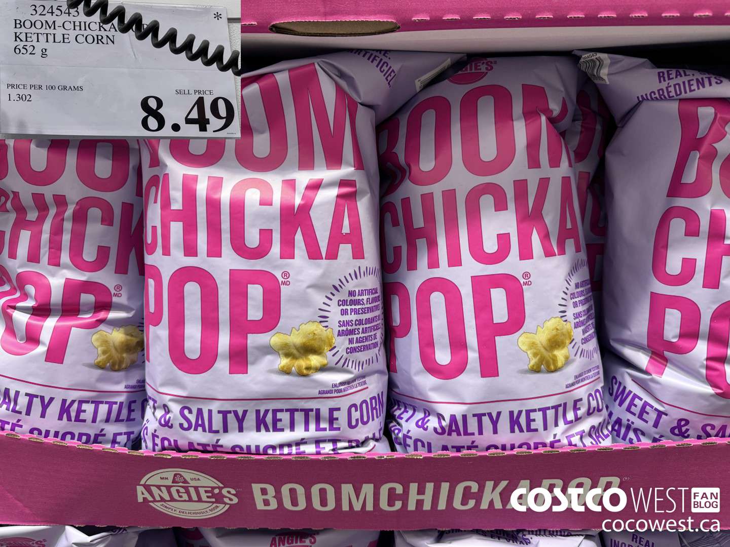 324543 BOOM-CHICKA-POP KETTLE CORN 652 g $8.49