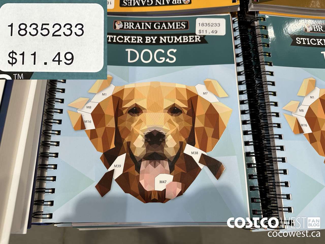 1835233 BRAIN GAMES STICKER BY NUMBER DOGS  $11.49