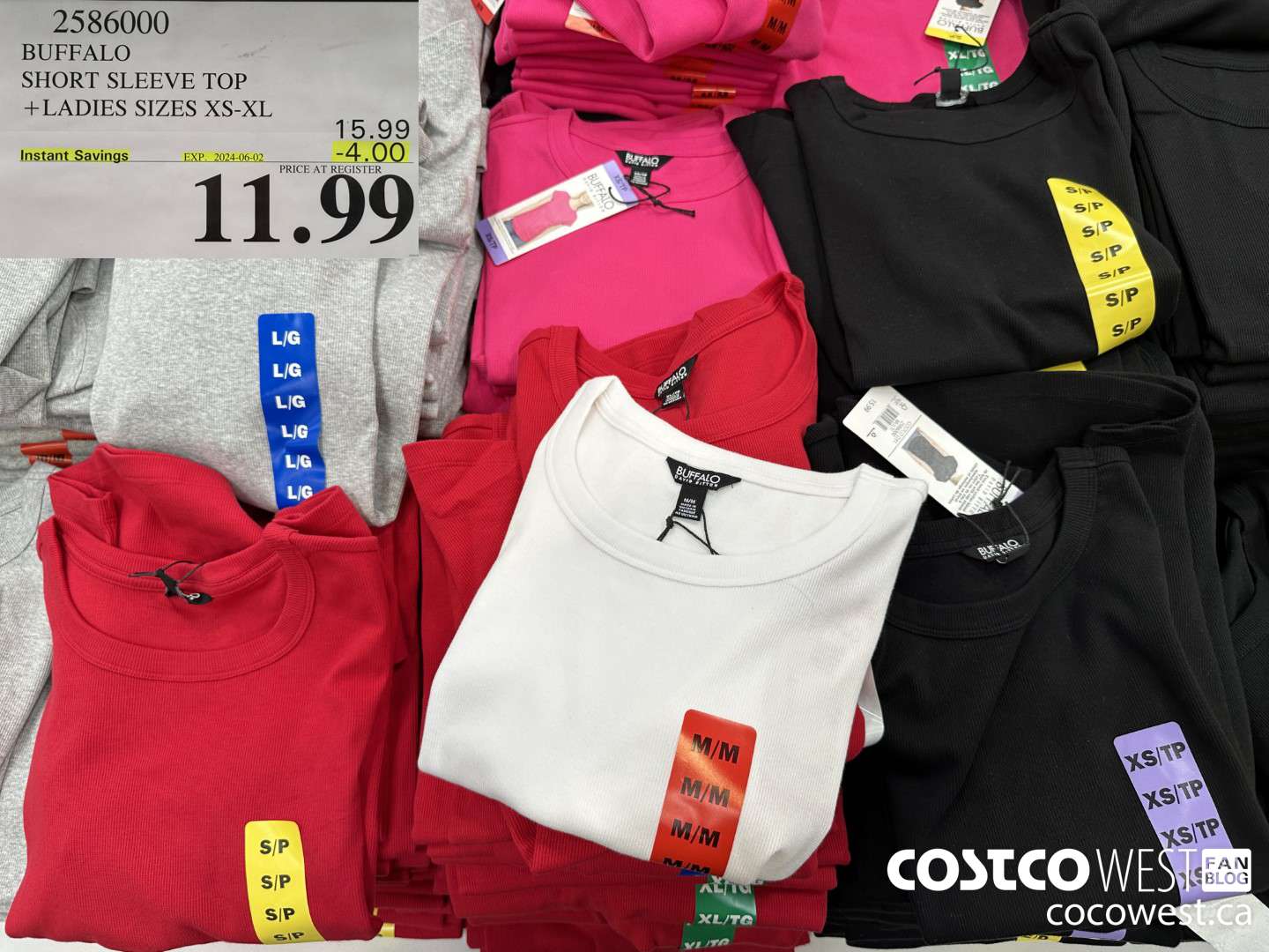 2586000 BUFFALO SHORT SLEEVE TOP LADIES SIZES XS-XL ($4.00 INSTANT SAVINGS EXPIRES ON 2024-06-02) $11.99