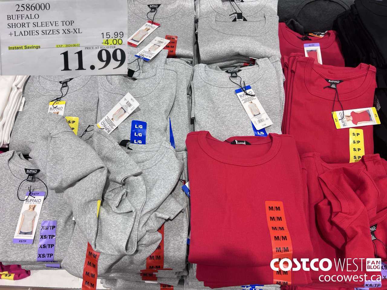 2586000 BUFFALO SHORT SLEEVE TOP LADIES SIZES XS-XL ($4.00 INSTANT SAVINGS EXPIRES ON 2024-06-02) $11.99