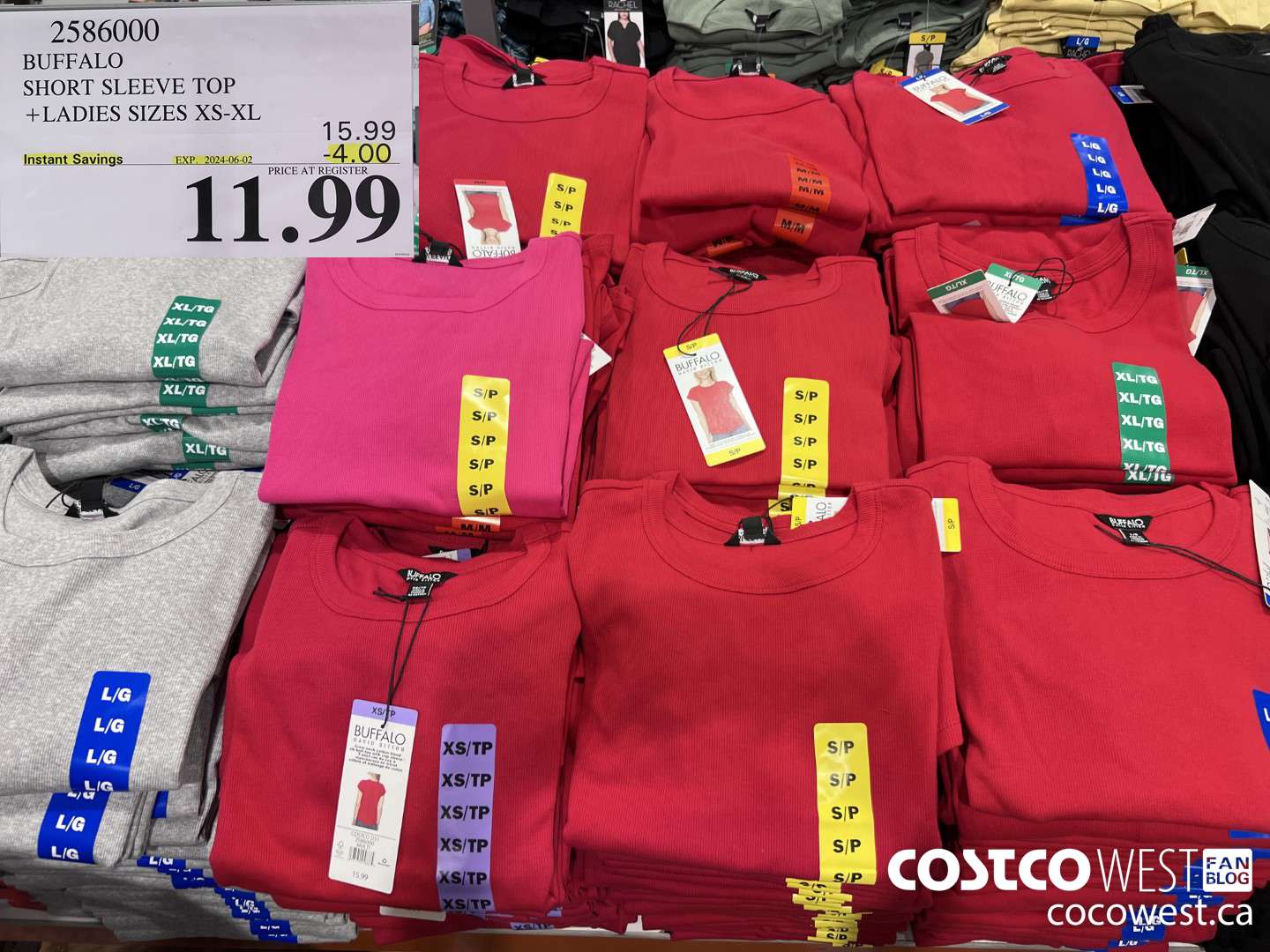 2586000 BUFFALO SHORT SLEEVE TOP LADIES SIZES XS-XL ($4.00 INSTANT SAVINGS EXPIRES ON 2024-06-02) $11.99