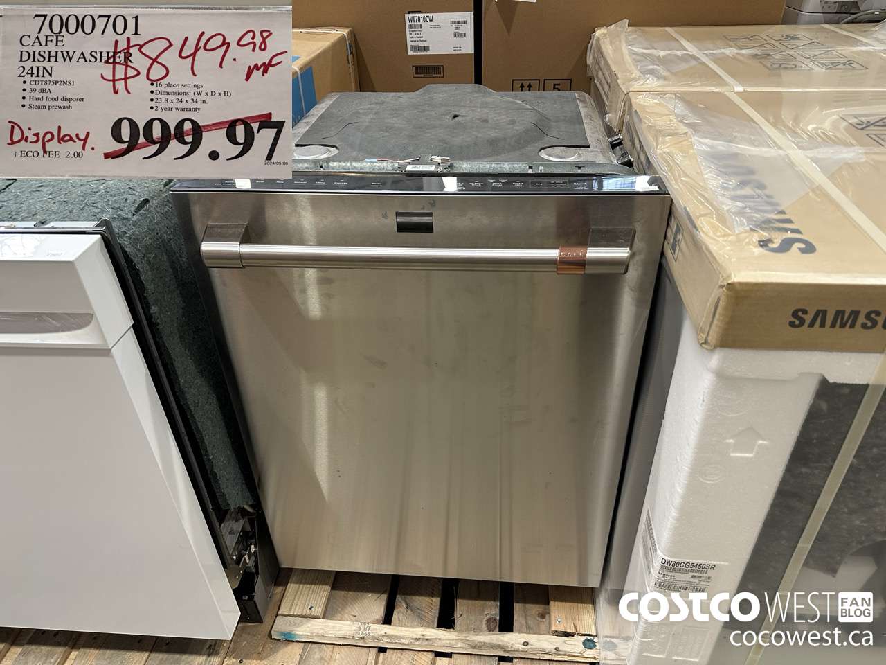 7000701 CAFE DISHWASHER 24IN $849.98