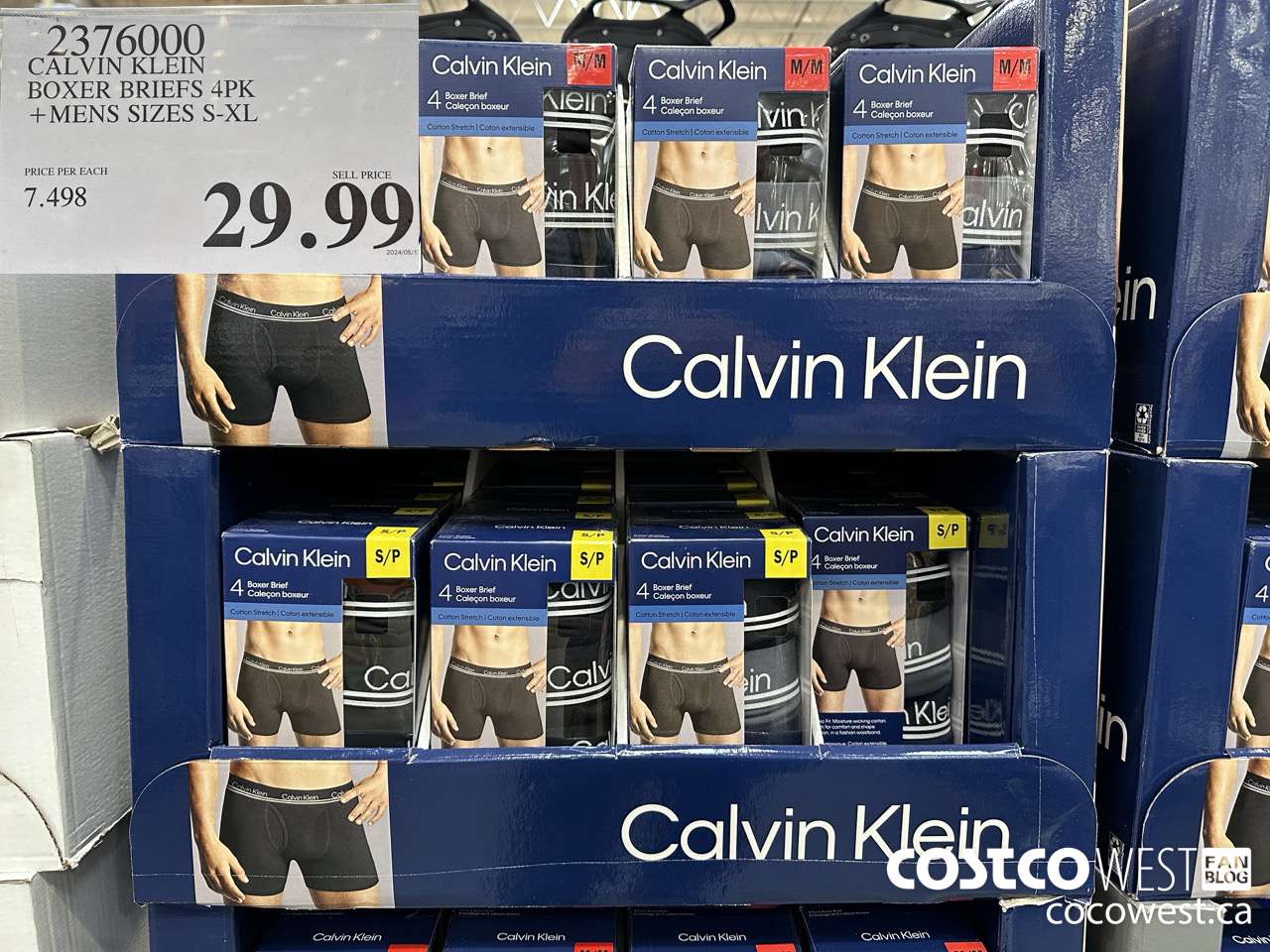 2376000 CALVIN KLEIN BOXER BRIEF 4PK MENS SIZES S-XL $29.99