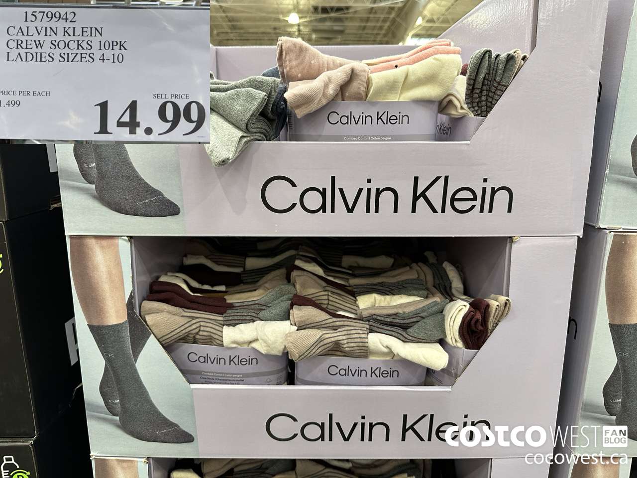 1579942 CALVIN KLEIN CREW SOCK 10PK LADIES SIZES 4-10 $14.99