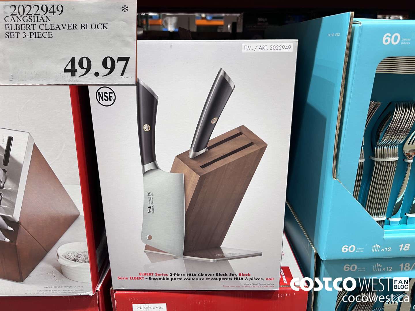 2022949 CANGSHAN ELBERT CLEAVER BLOCK SET 3-PIECE $49.97