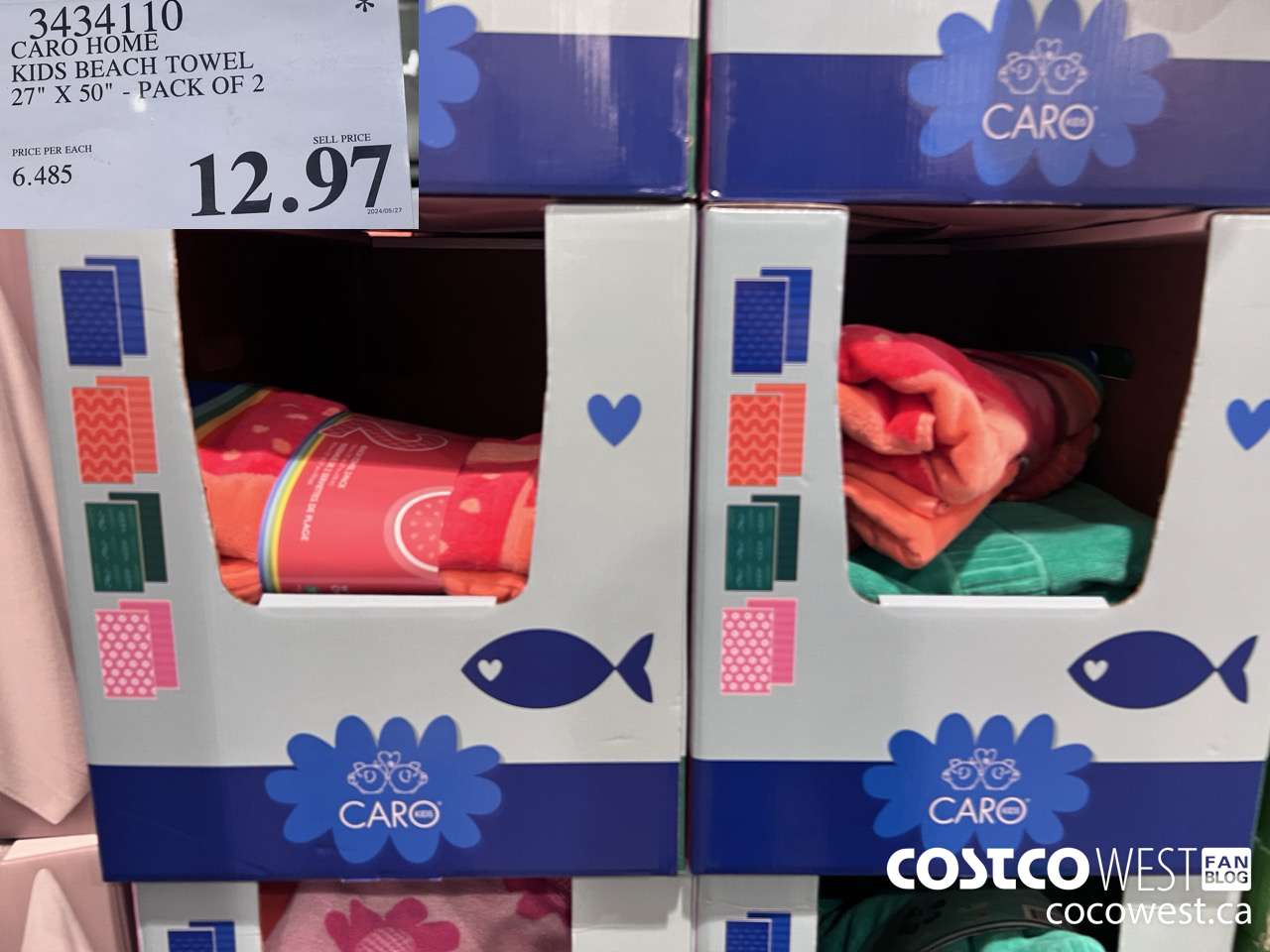 3434110 CARO HOME KIDS BEACH TOWEL 27