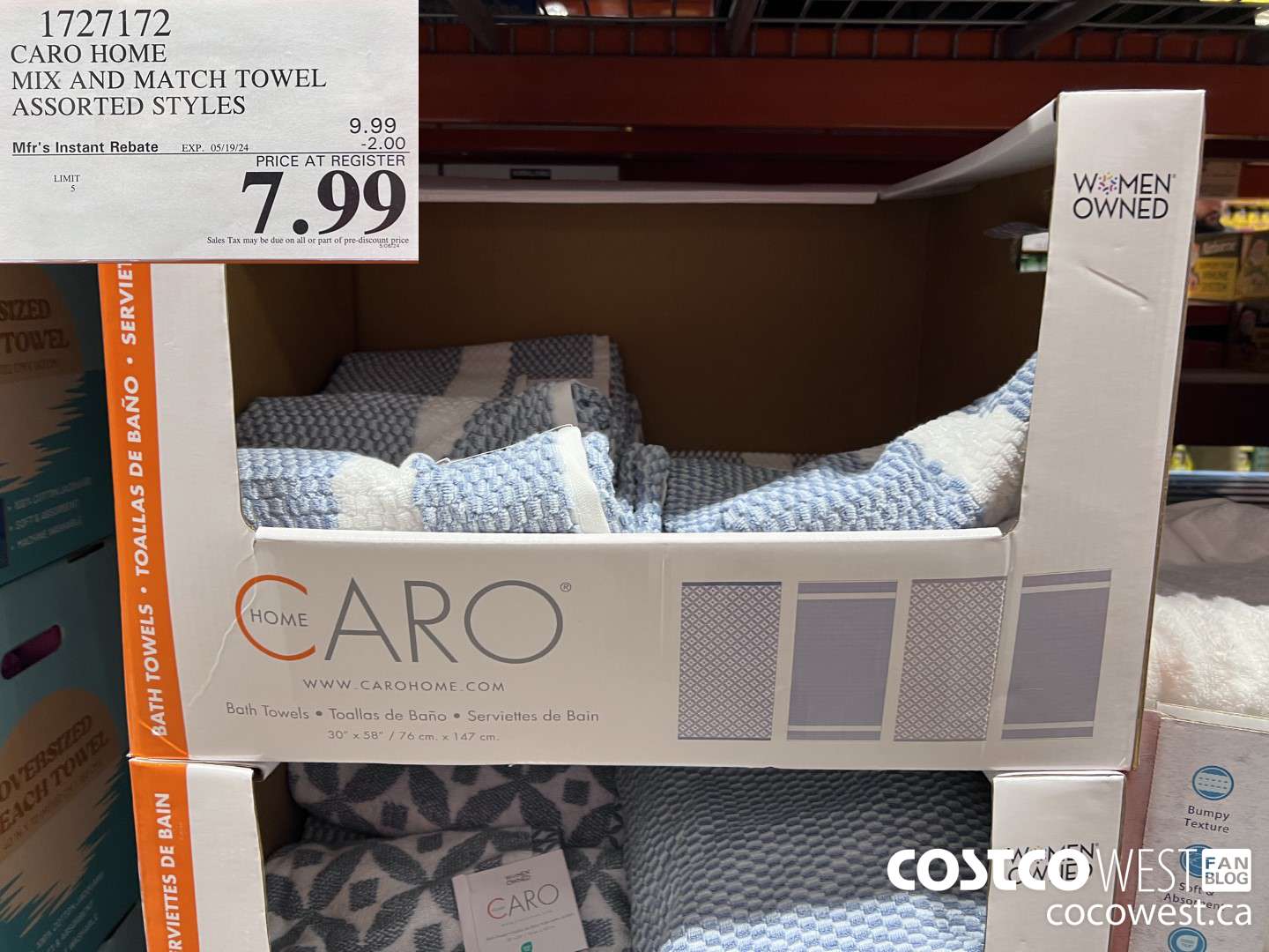 1727172 CARO HOME MIX AND MATCH TOWEL ASSORTED STYLES ($2.00 INSTANT SAVINGS EXPIRES ON 2024-05-19) $7.99