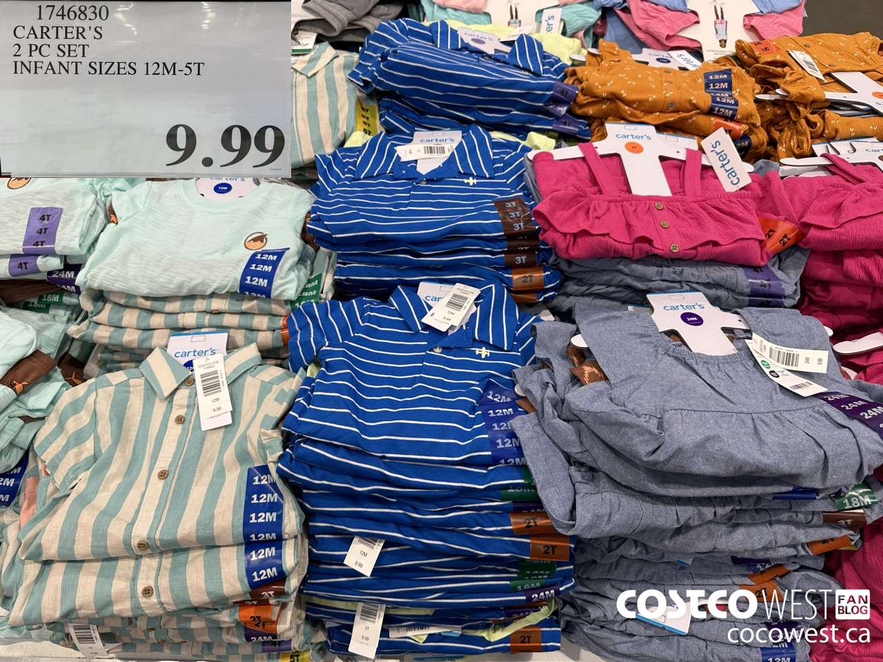 1746830 CARTER'S 2PC SET INFANT SIZES 12M-5T $9.99