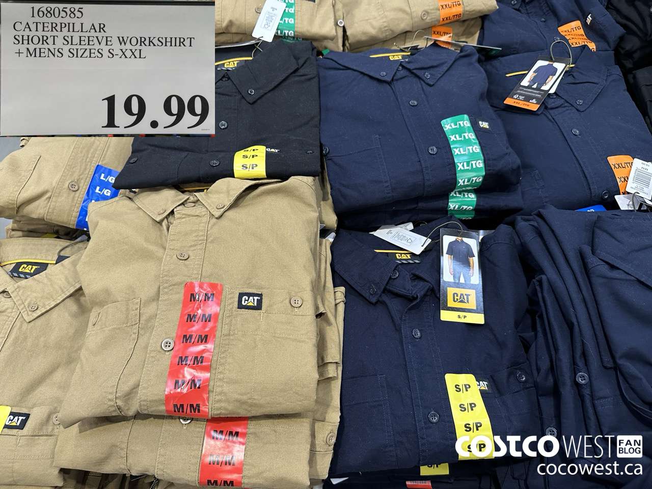 1680585 CATERPILLAR SHORT SLEEVE WORKSHIRT MENS SIZES S-XXL $19.99