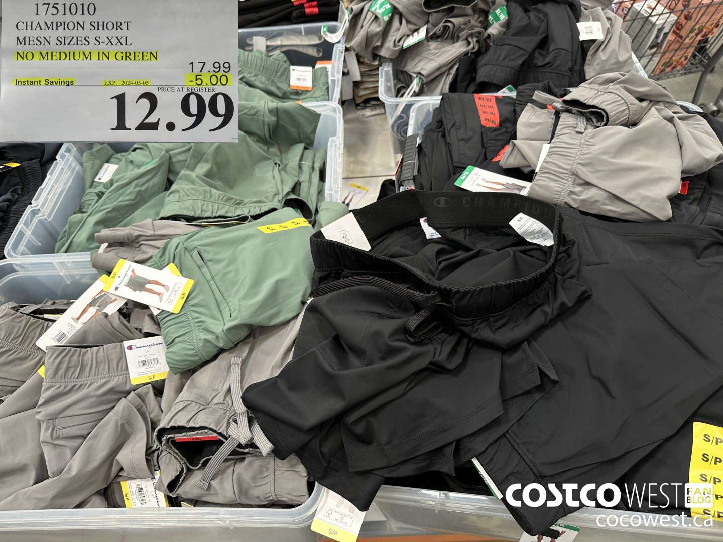 1751010 CHAMPION SHORT MENS SIZES S-XXL ($5.00 INSTANT SAVINGS EXPIRES ON 2024-05-05) $12.99