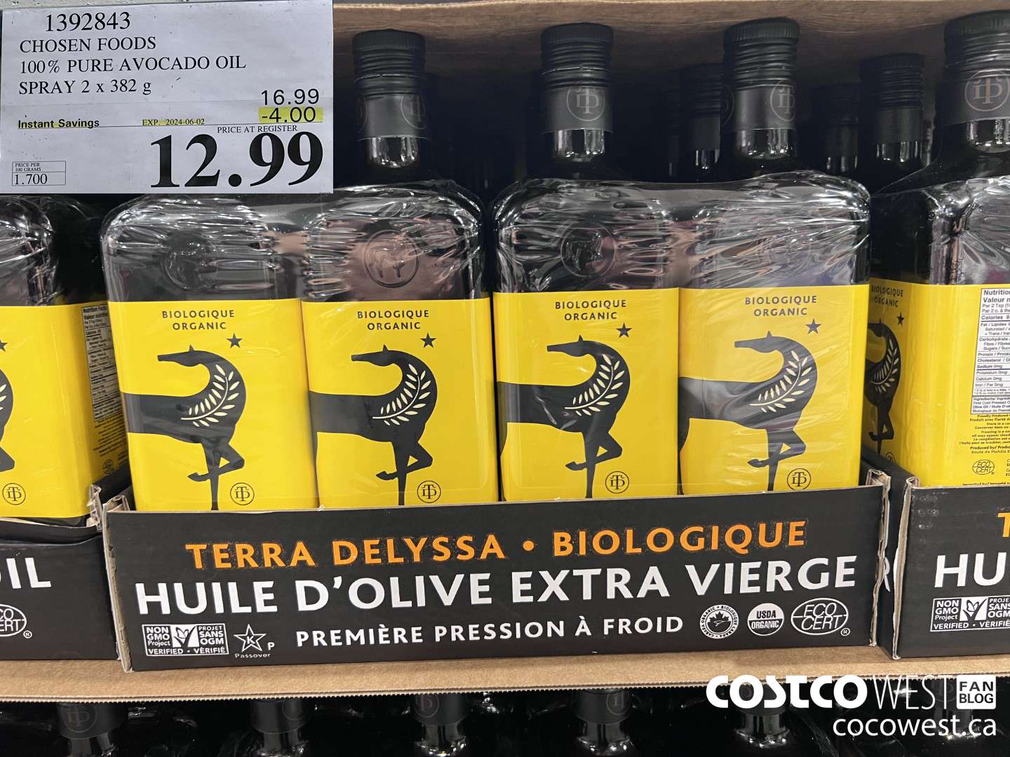 1392843 CHOSEN FOODS 100% PURE AVOCADO OIL SPRAY 2 x 382 g ($4.00 INSTANT SAVINGS EXPIRES ON 2024-06-02) $12.99