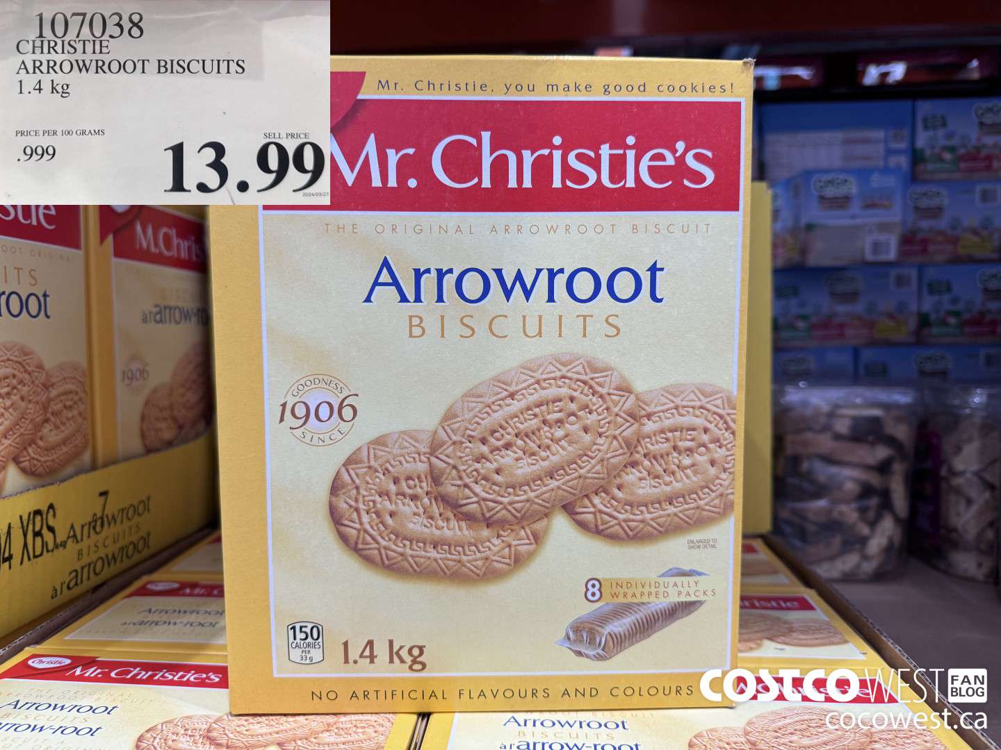 107038 CHRISTIE ARROWROOT BISCUITS 1.4 KG $13.99