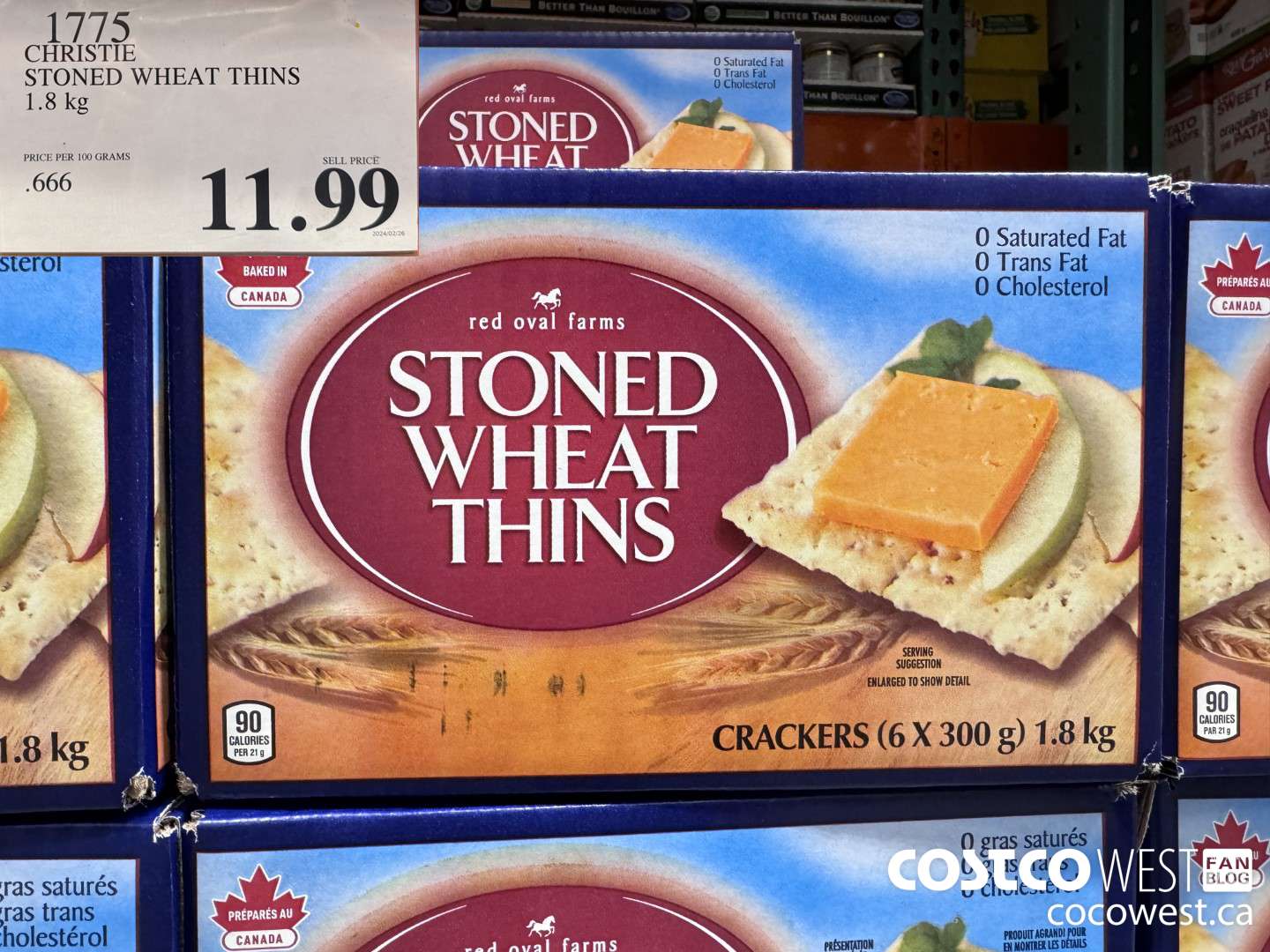 1775 CHRISTIE STONED WHEAT THINS 1.8 kg $11.99