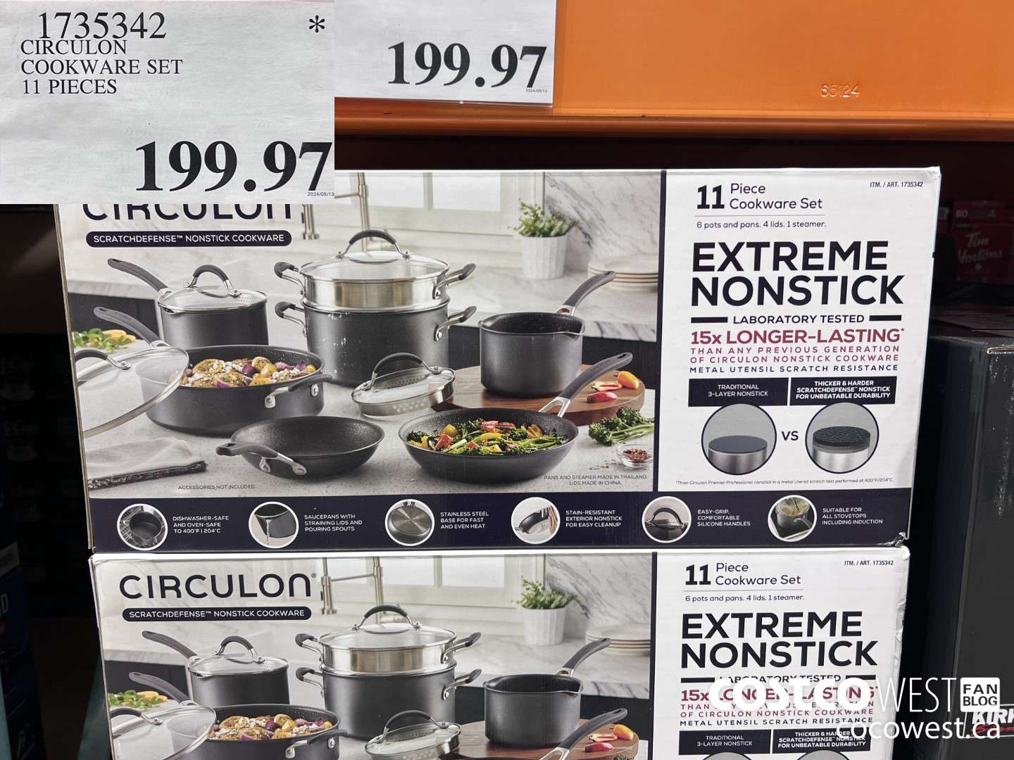 1735342 CIRCULON A1 SCRATCH DEFENCE 11-PIECE COOKWARE SET $199.97