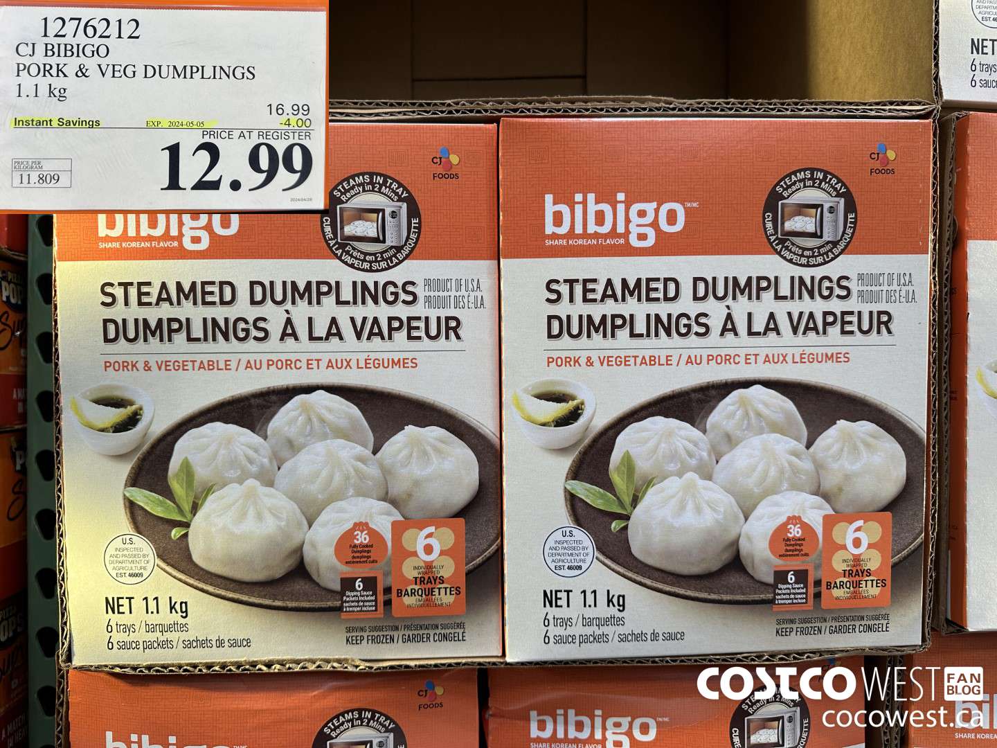 1276212 CJ BIBIGO PORK & VEG DUMPLINGS 1.1KG ($4.00 INSTANT SAVINGS EXPIRES ON 2024-05-05) $12.99