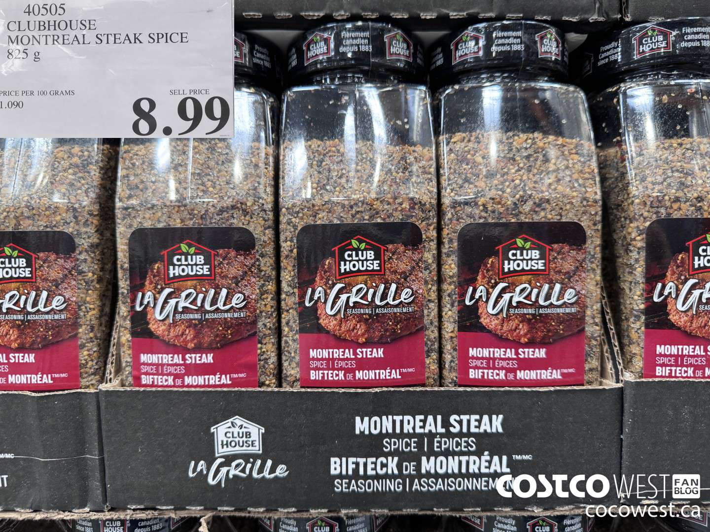 40505 CLUBHOUSE MONTREAL STEAK SPICE 825 g $8.99
