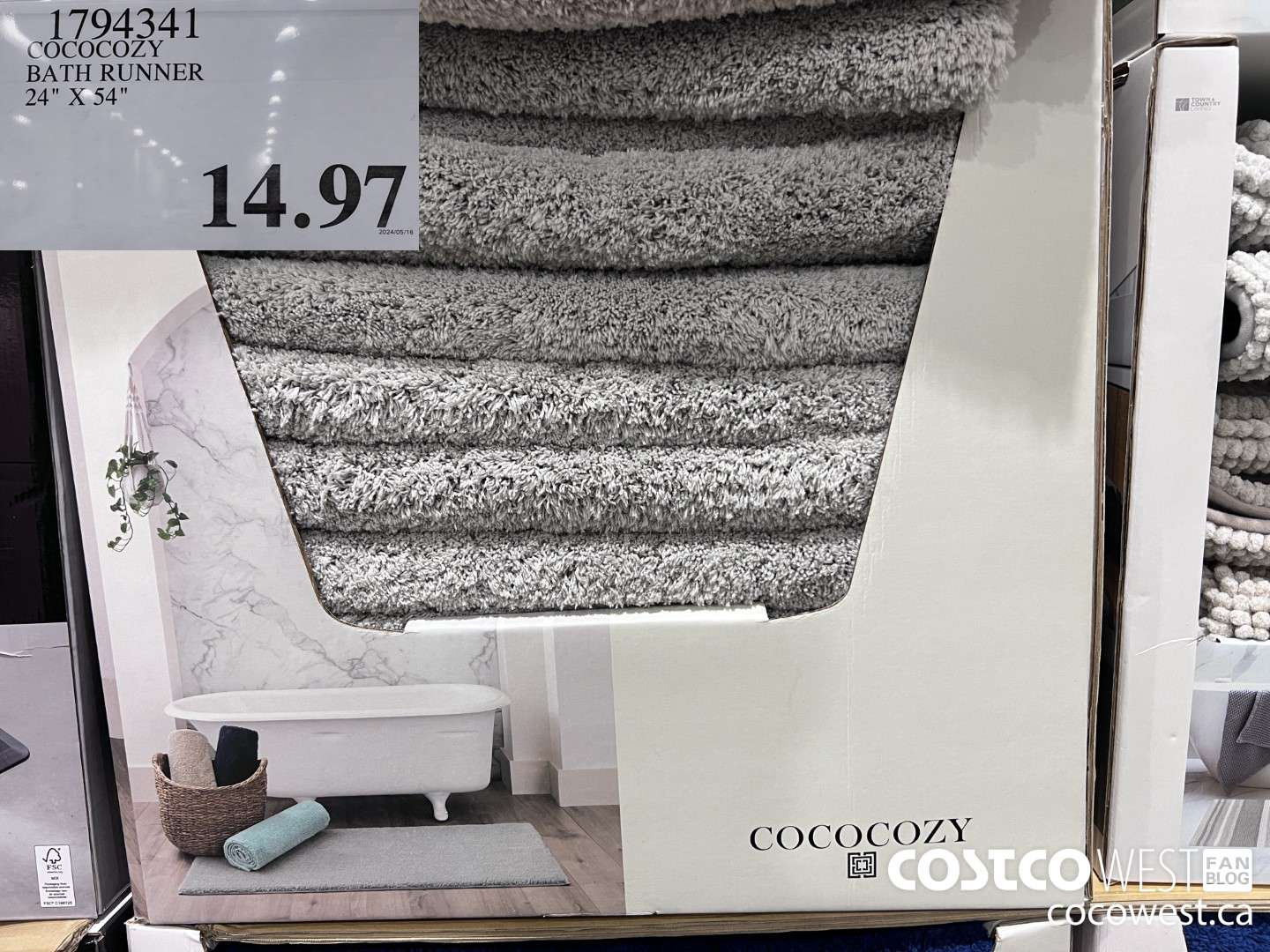 1794341 COCOCOZY BATH RUNNER 24