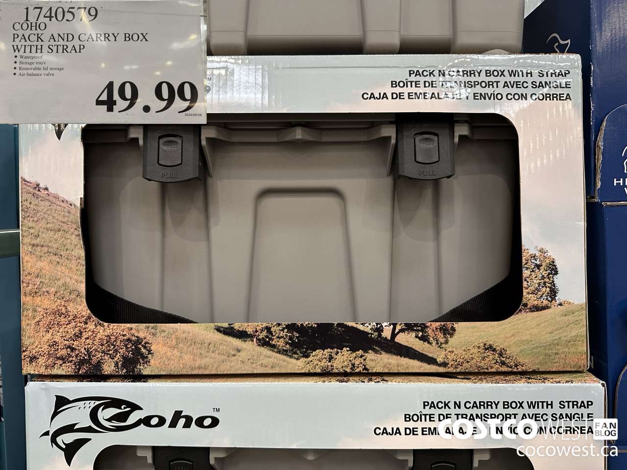 1740579 COHO PACK AND CARRY BOX WITH STRAP $49.99