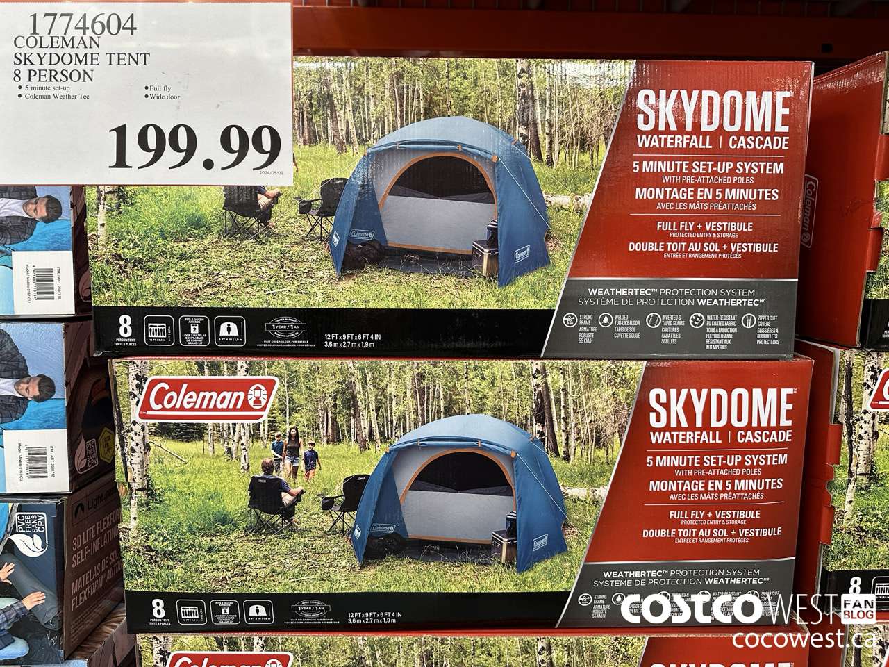 1774604 COLEMAN SKYDOME TENT 8 PERSON $199.99