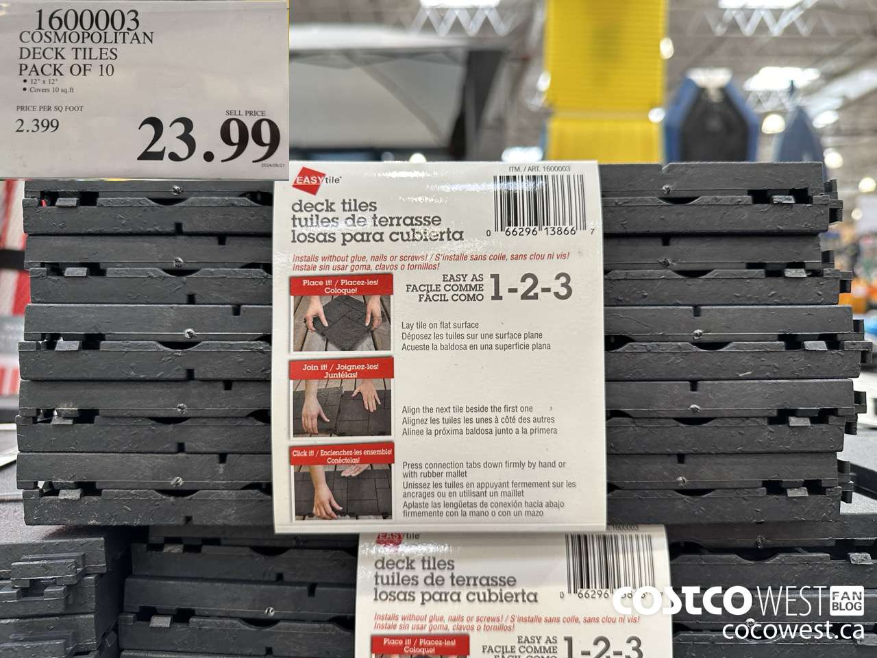 1600003 COSMOPOLITAN DECK TILES PACK OF 10 $23.99