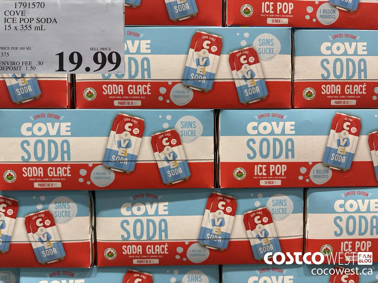 1791579 COVE ICE POP SODA 15 X 355ML $19.99