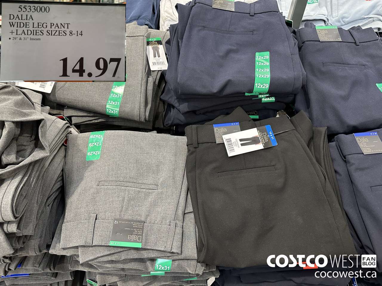 5533000 DALIA WIDE LEG PANT LADIES SIZES 8-14 $14.97