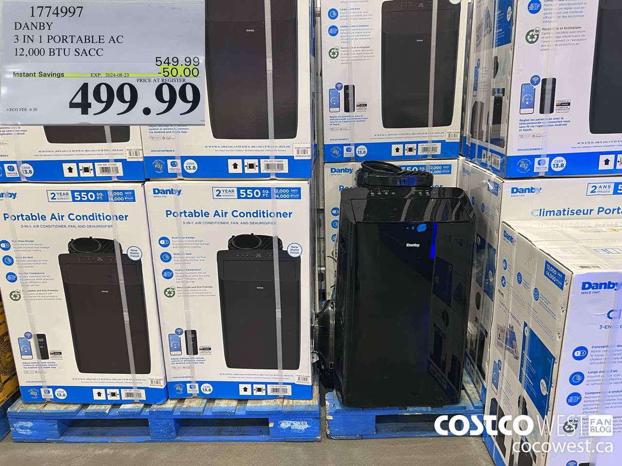 1774997 DANBY 3 IN 1 PORTABLE AC 12,000 BTU SACC ($50.00 INSTANT SAVINGS EXPIRES ON 2024-08-23) $499.99