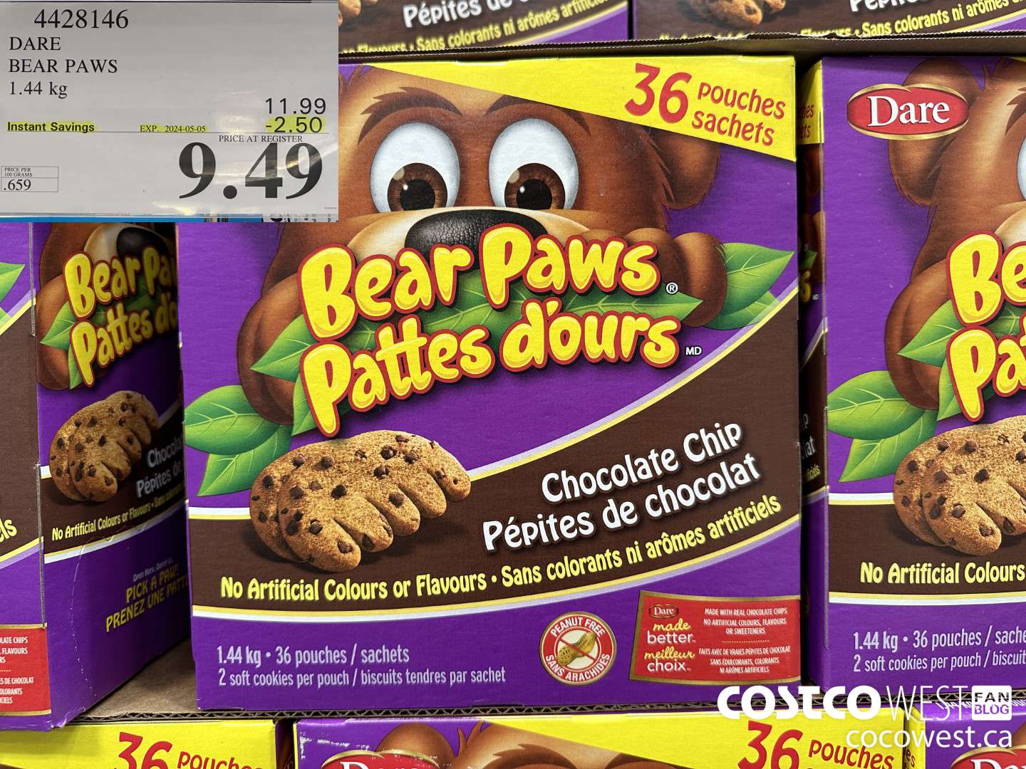 4428146 DARE BEAR PAWS 1.44 kg ($2.50 INSTANT SAVINGS EXPIRES ON 2024-05-05) $9.49