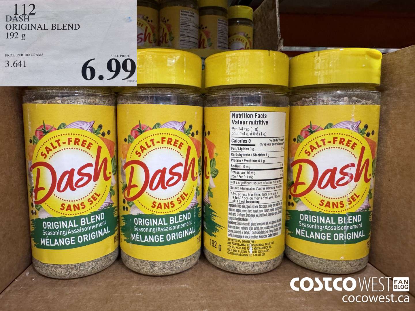 112 DASH ORIGINAL BLEND 192 g $6.99