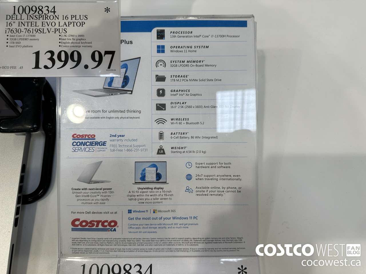 1009834 DELL INSPIRON 16 PLUS 16